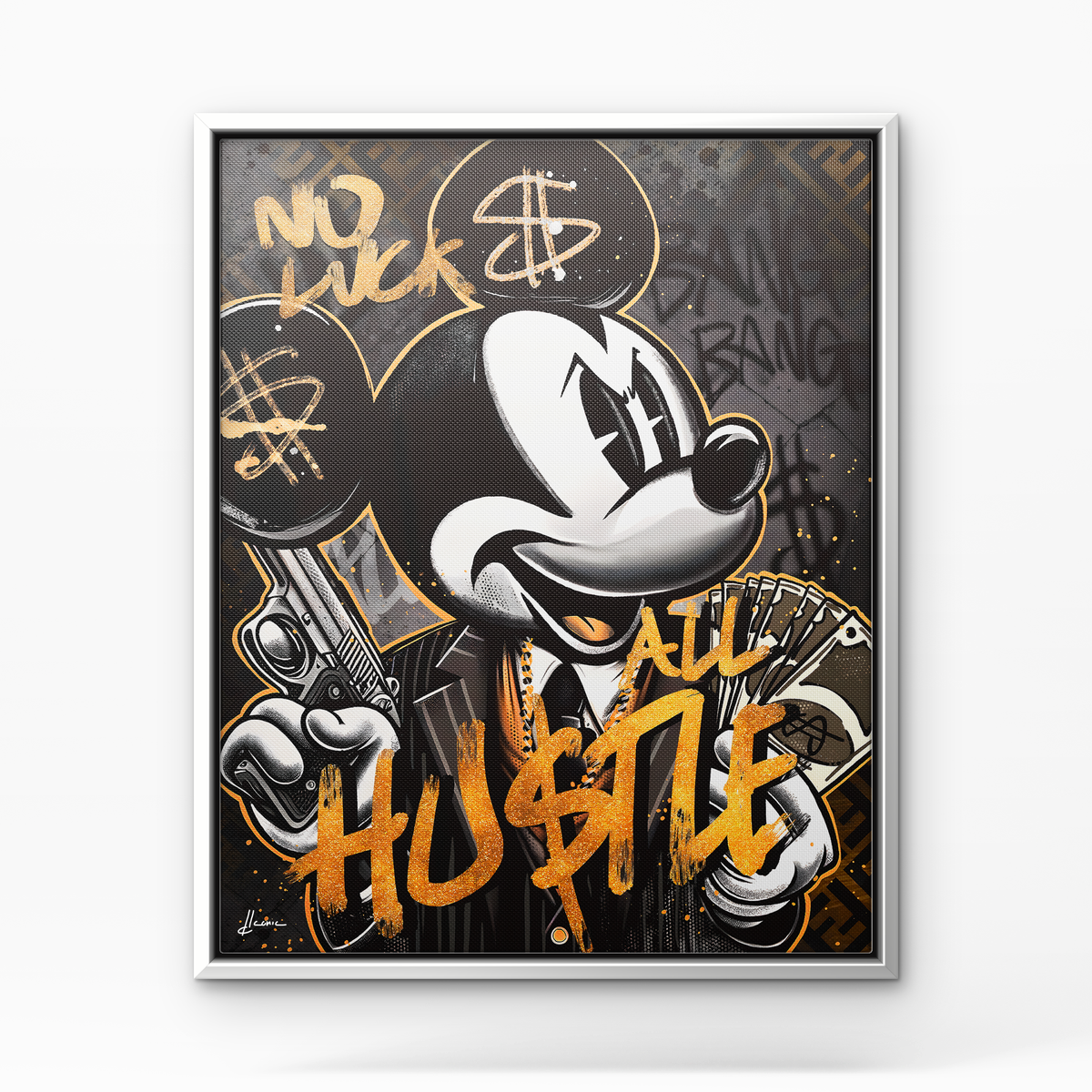 All Hustle, No Luck - Cadre Blanc