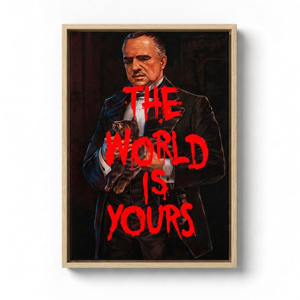 The World Is Yours - Cadre bois