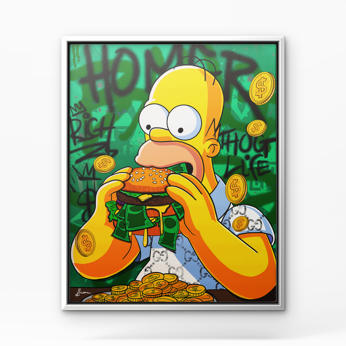 Money Burger - Cadre Blanc