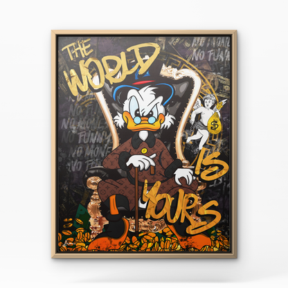The World Is Yours - Cadre bois